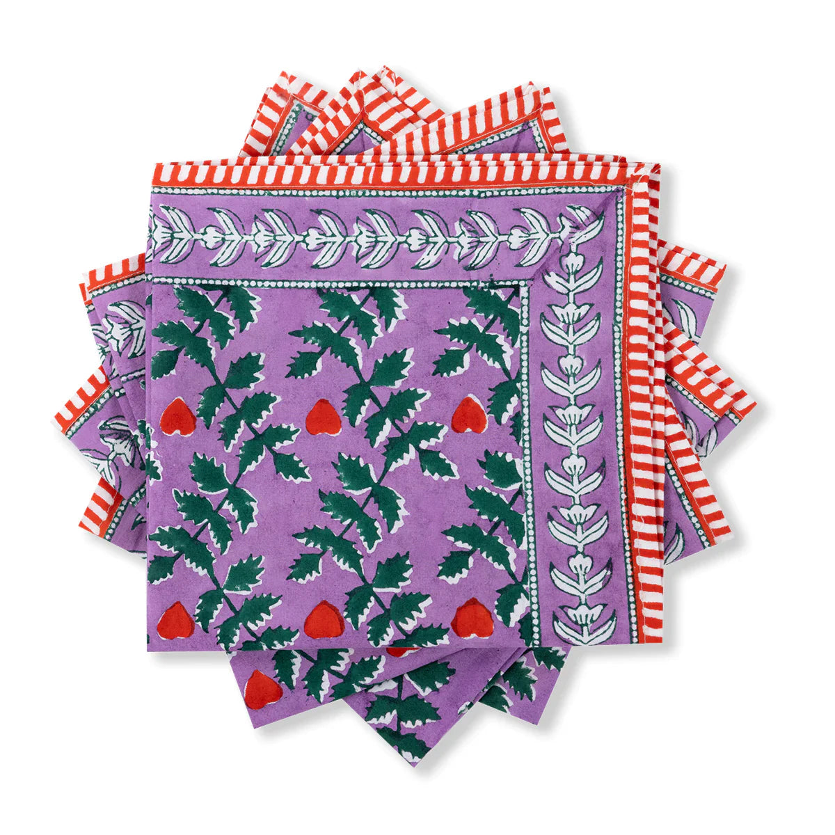 Festive Purple Napkins (Set of 4)