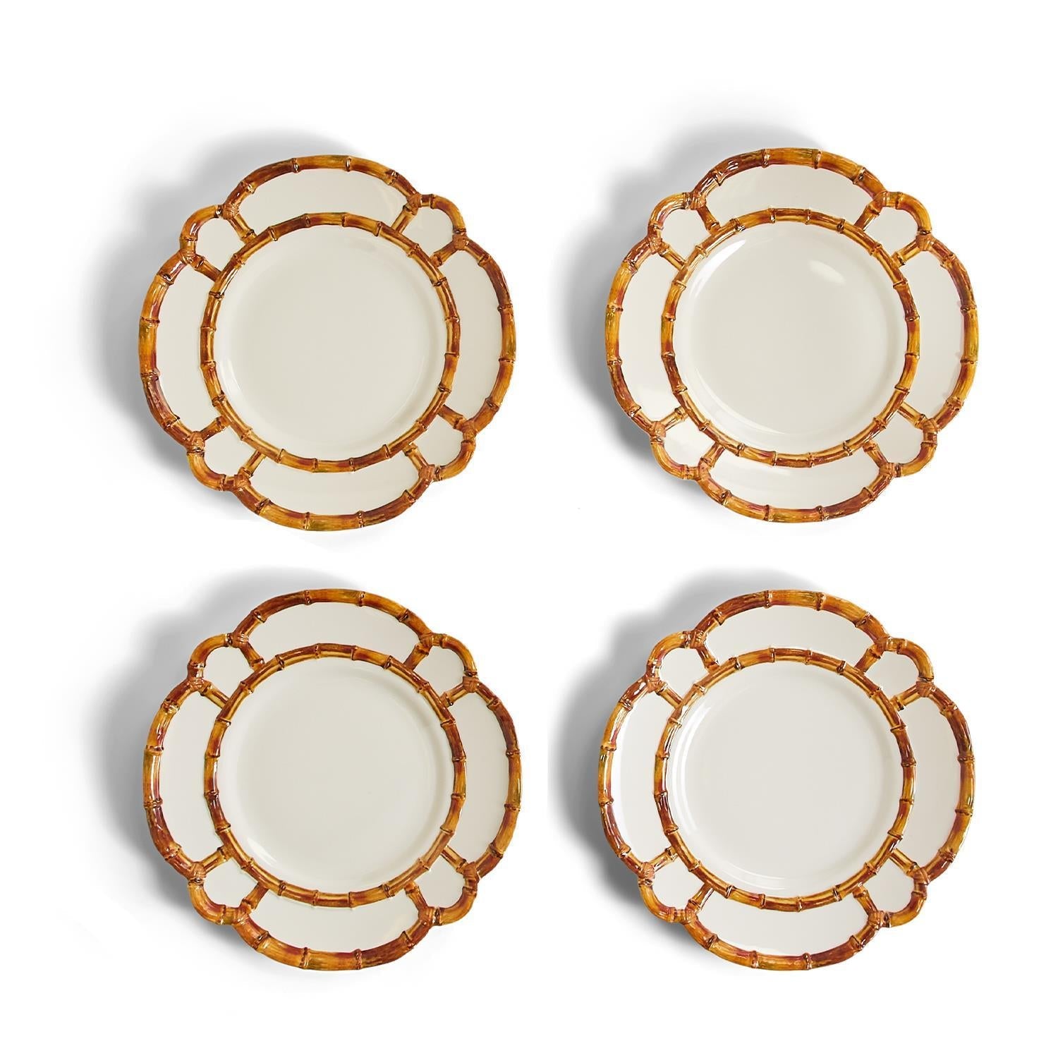 Bamboo Trim Dinner Plate (Set of 4)