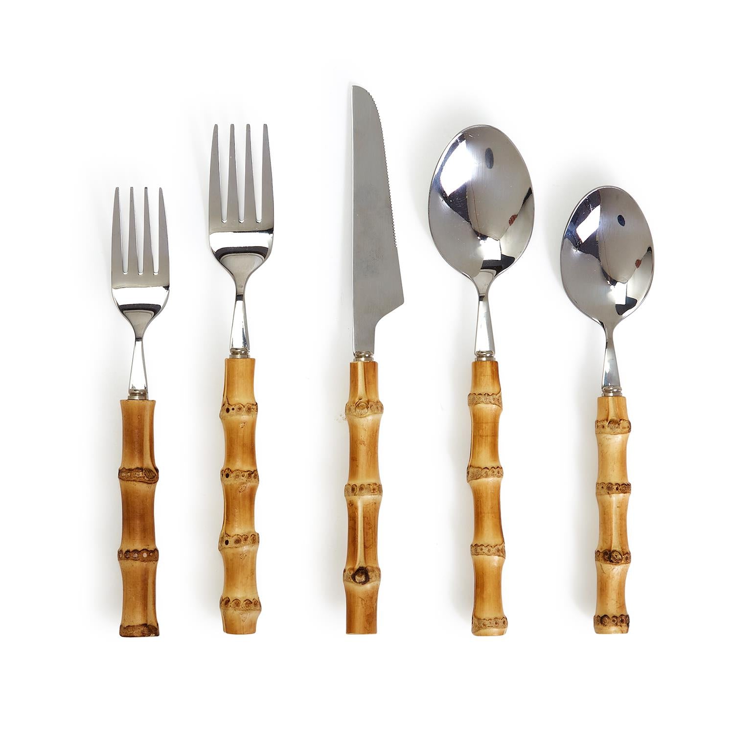 Bamboo 20 Pc Flatware Set (Set of 4)