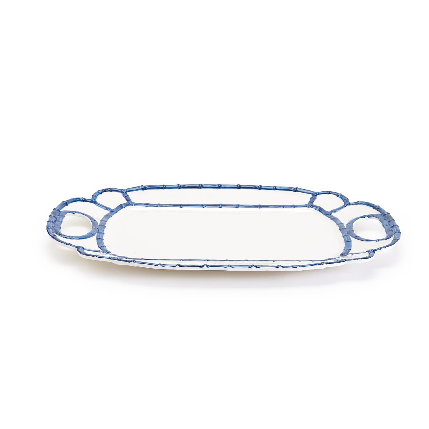 Blue Bamboo Trim Platter