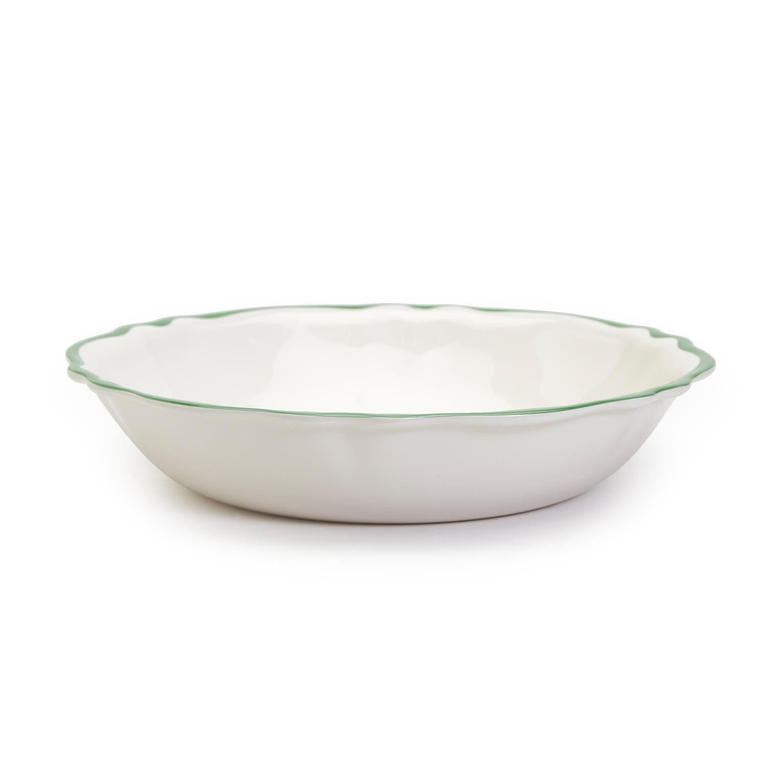 Garden Green Scalloped Serving Bowl