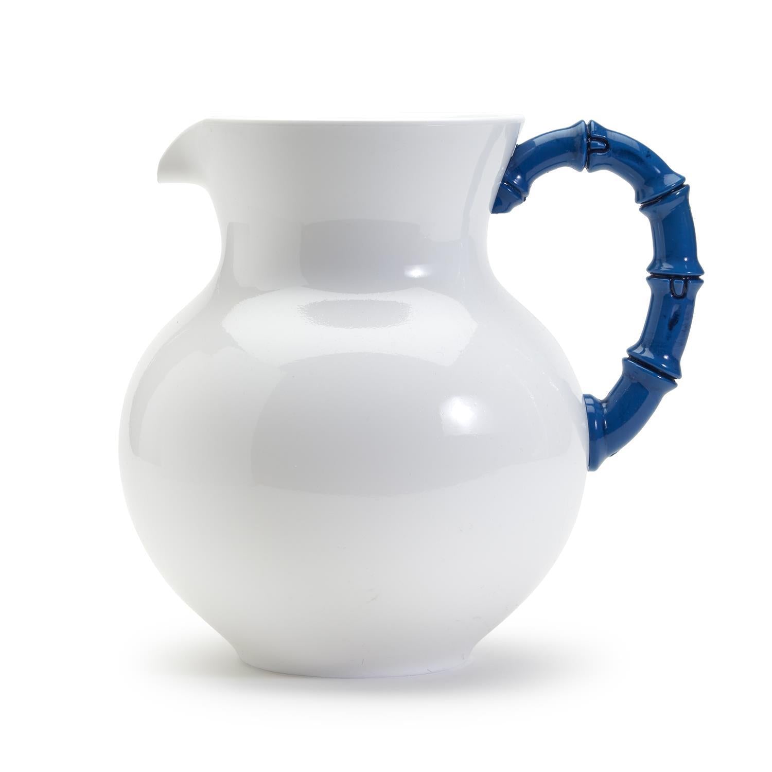 Blue Bamboo Trim Pitcher