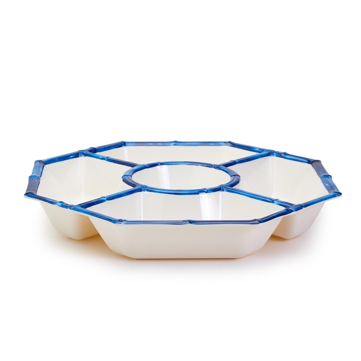 Blue Bamboo Chip & Dip Bowl