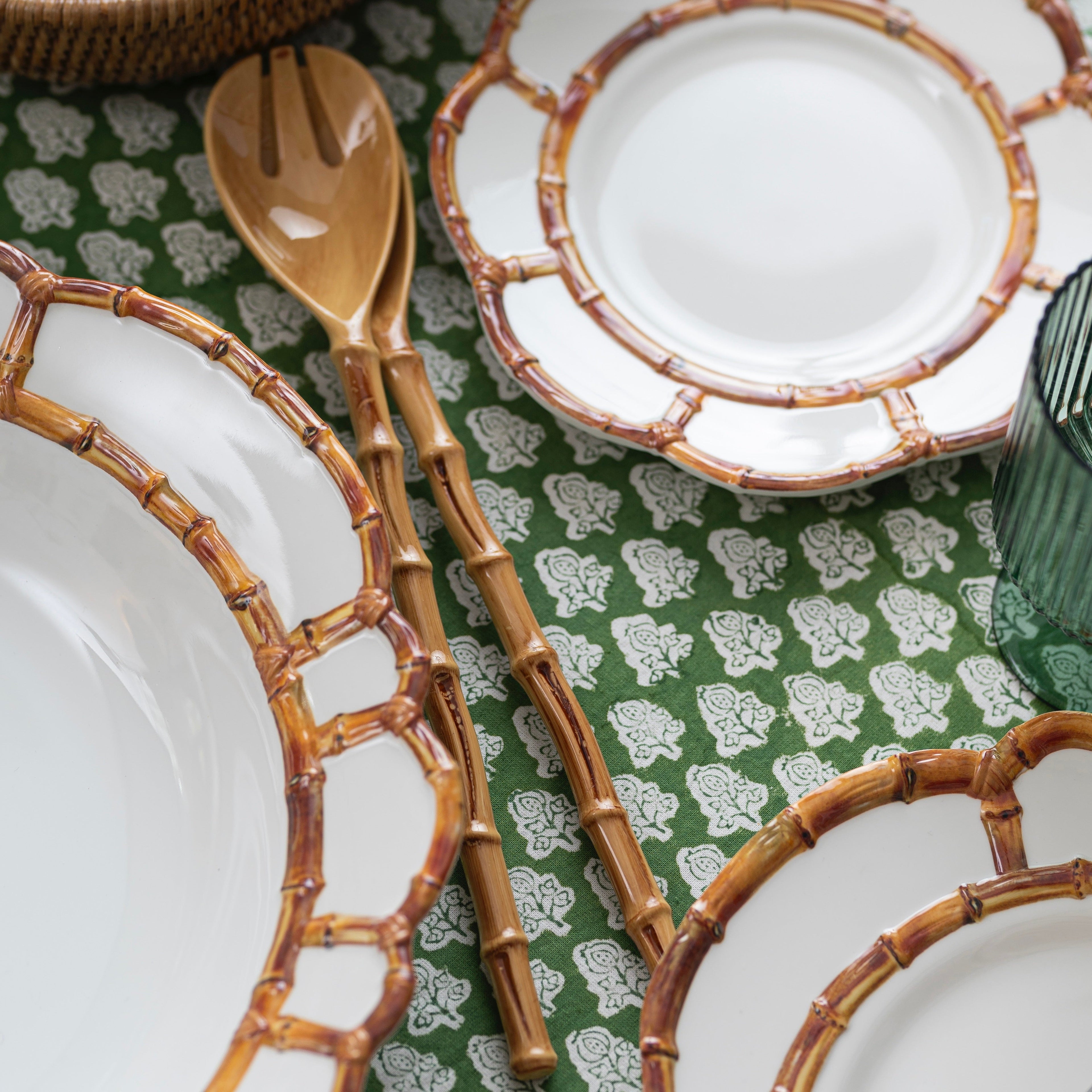 Bamboo Trim Serving Bowl