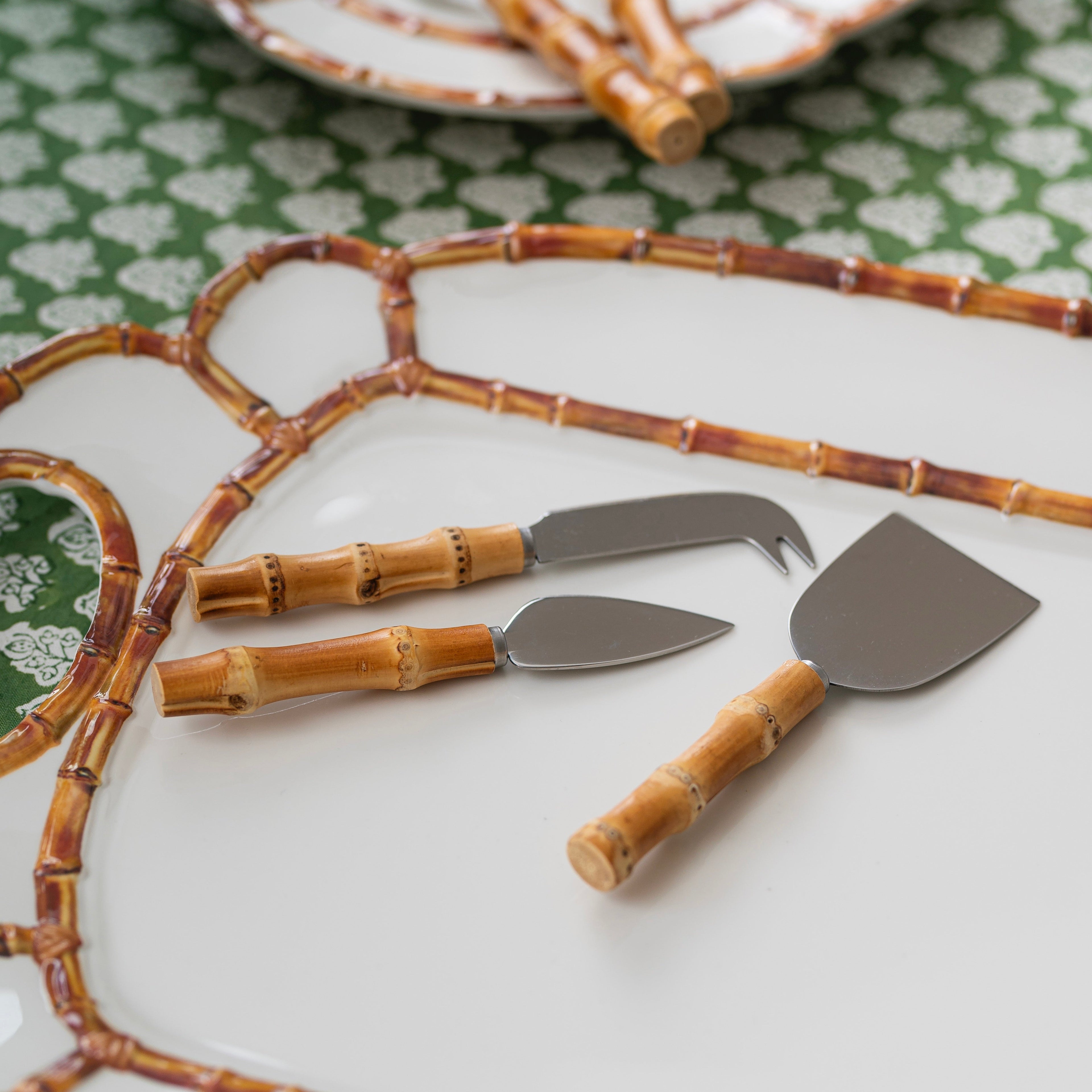 Bamboo Handle Cheese Knives (Set of 3)
