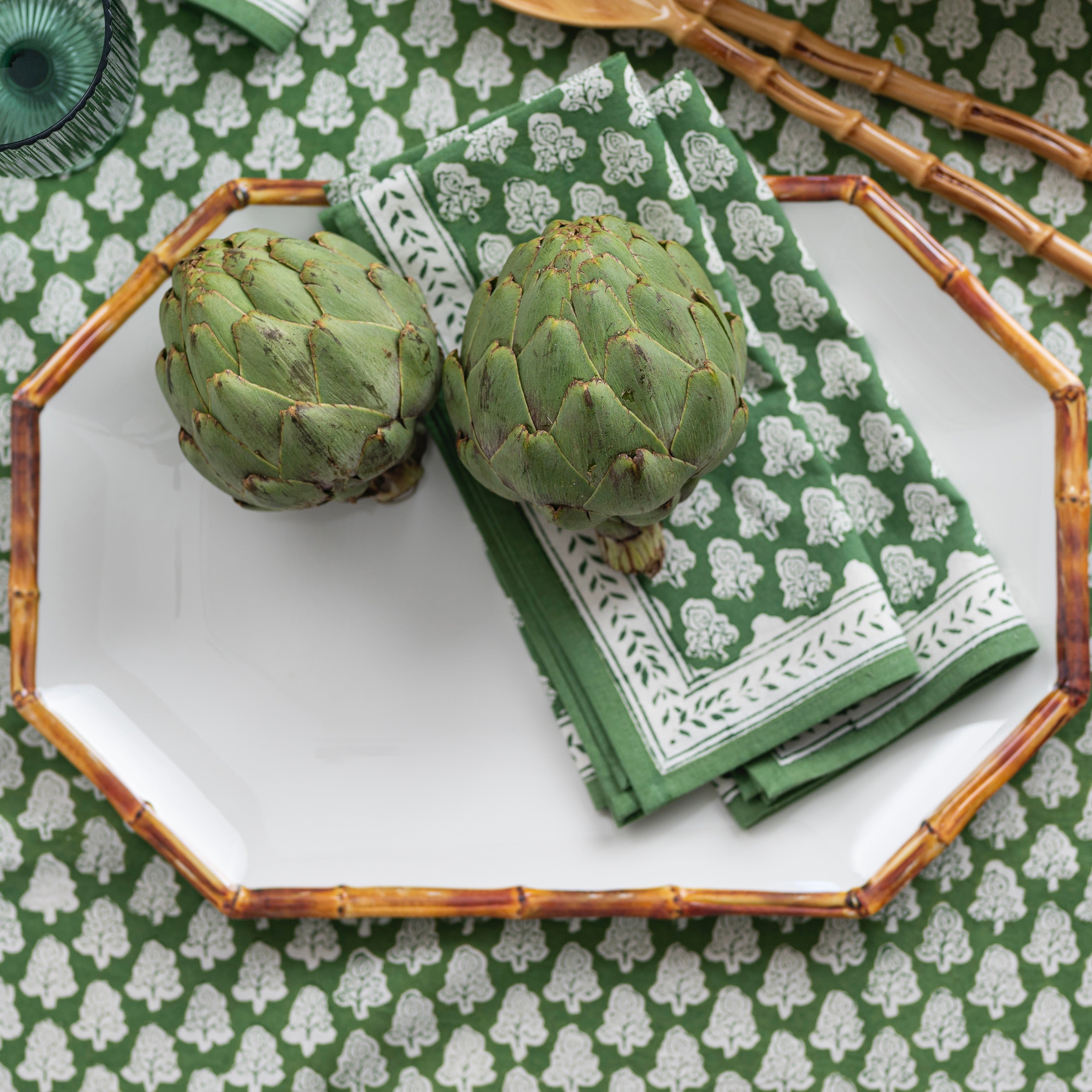 Bamboo Trim Octagonal Platter