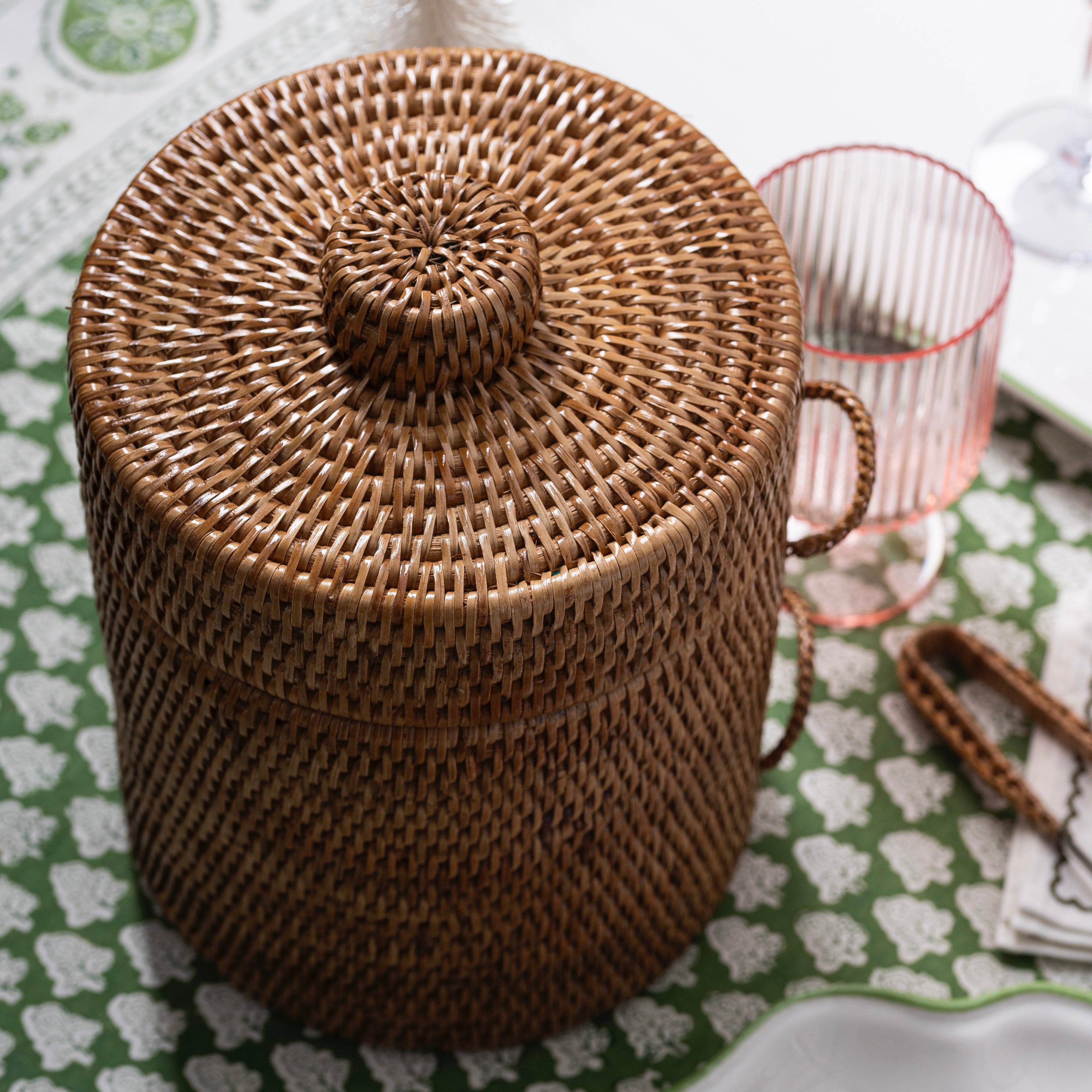 Ice Bucket with Tongs (Brown)