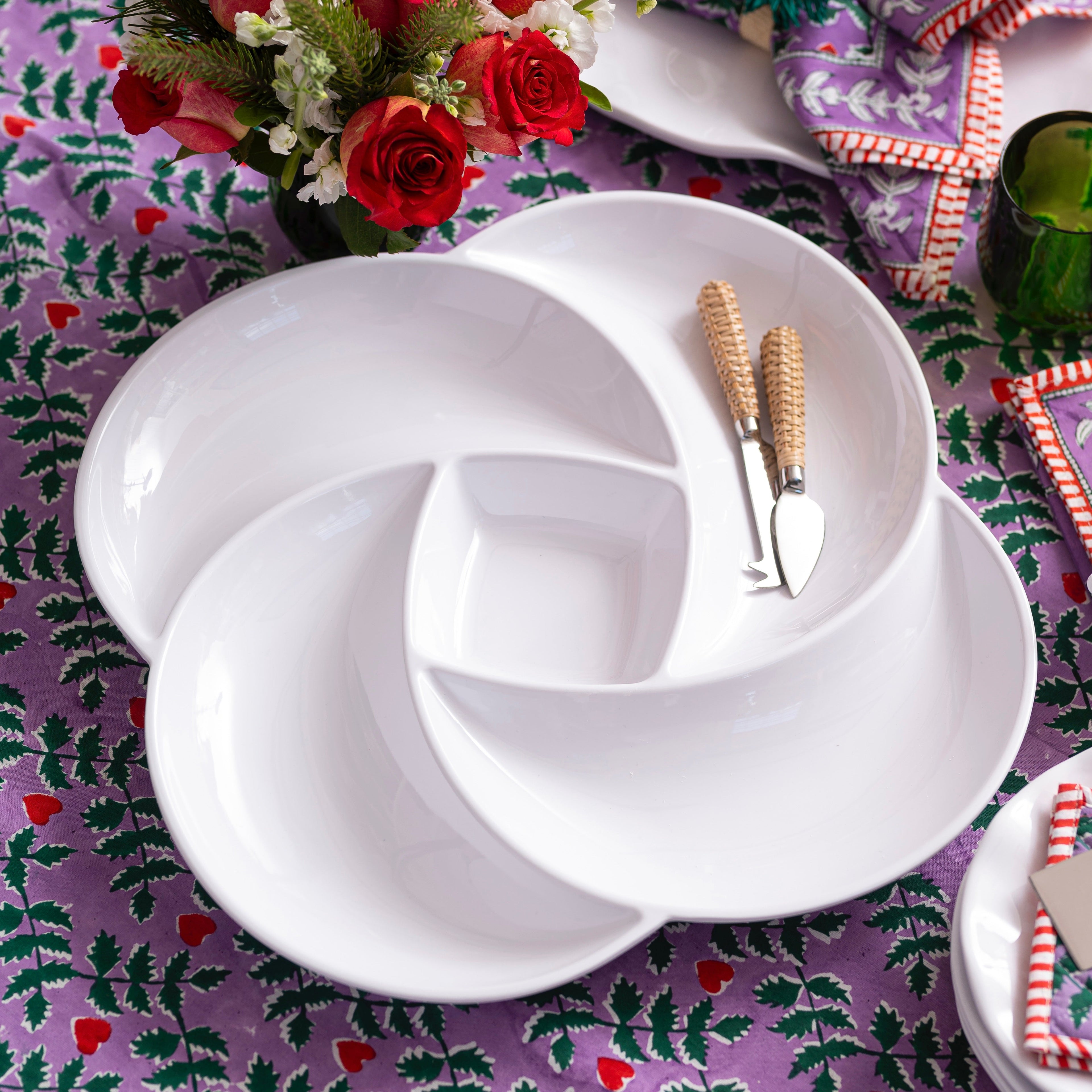 Large Clover Serving Platter