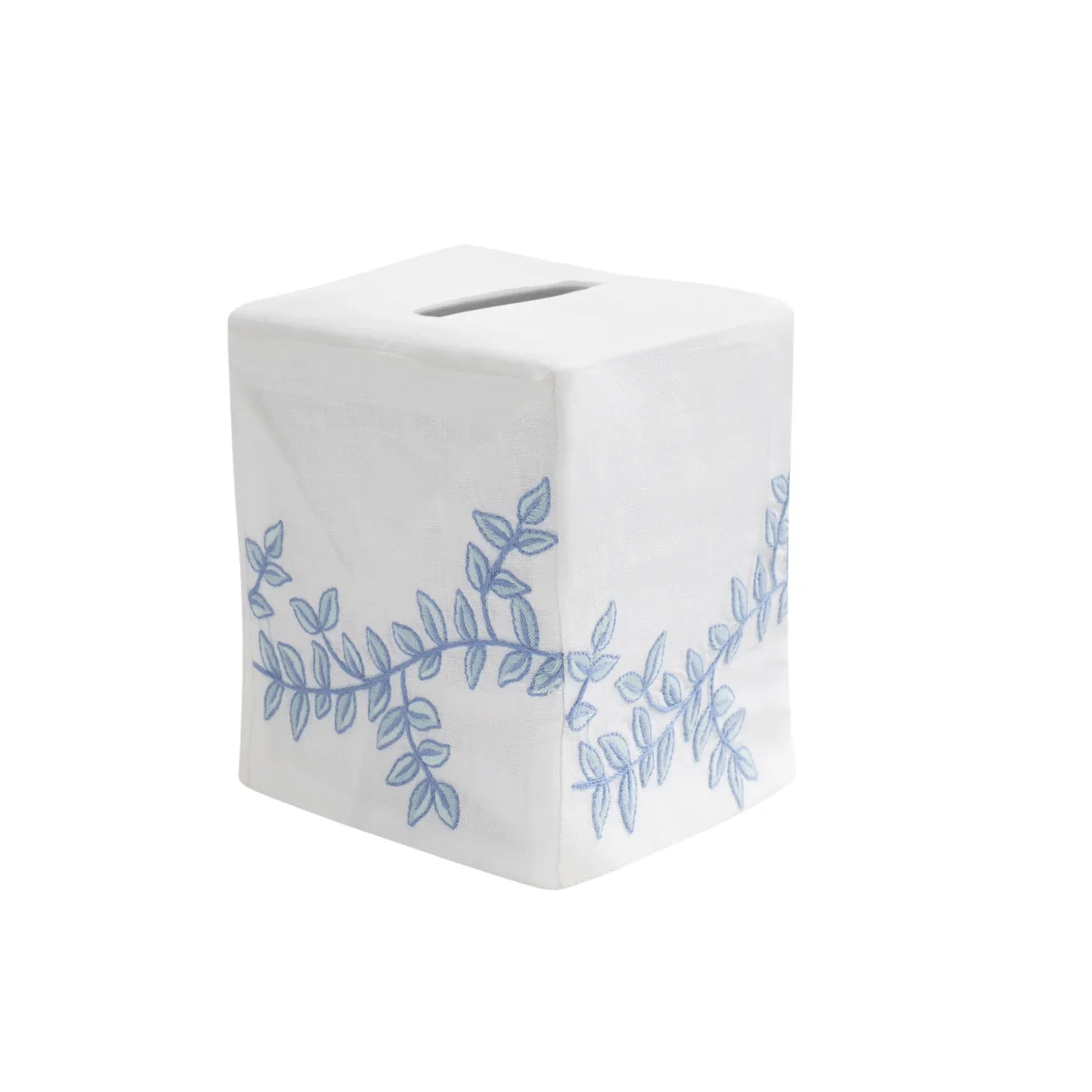 Greenwich Vine, Tissue Box Cover (Blue)