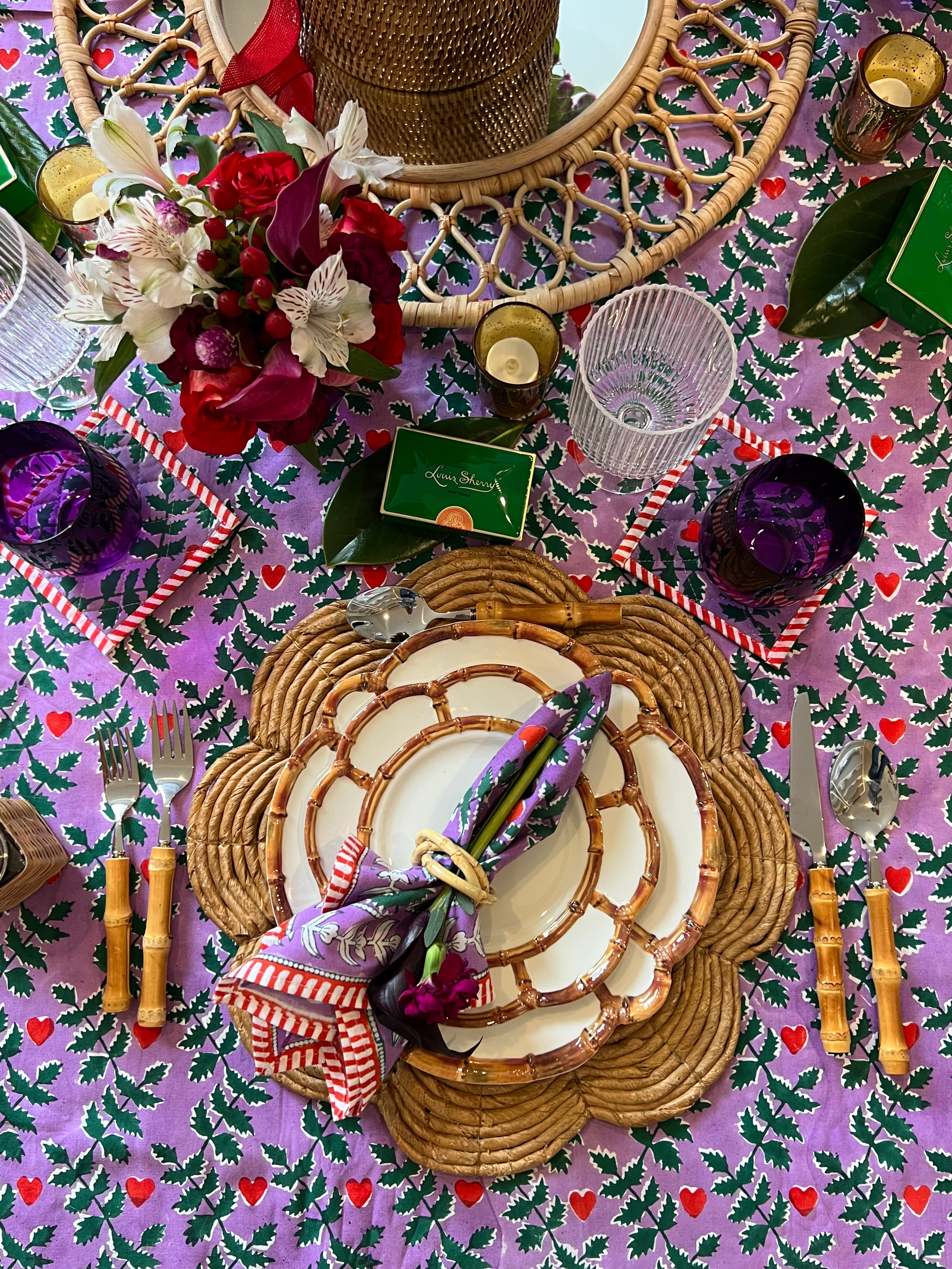 Festive Purple Napkins (Set of 4)