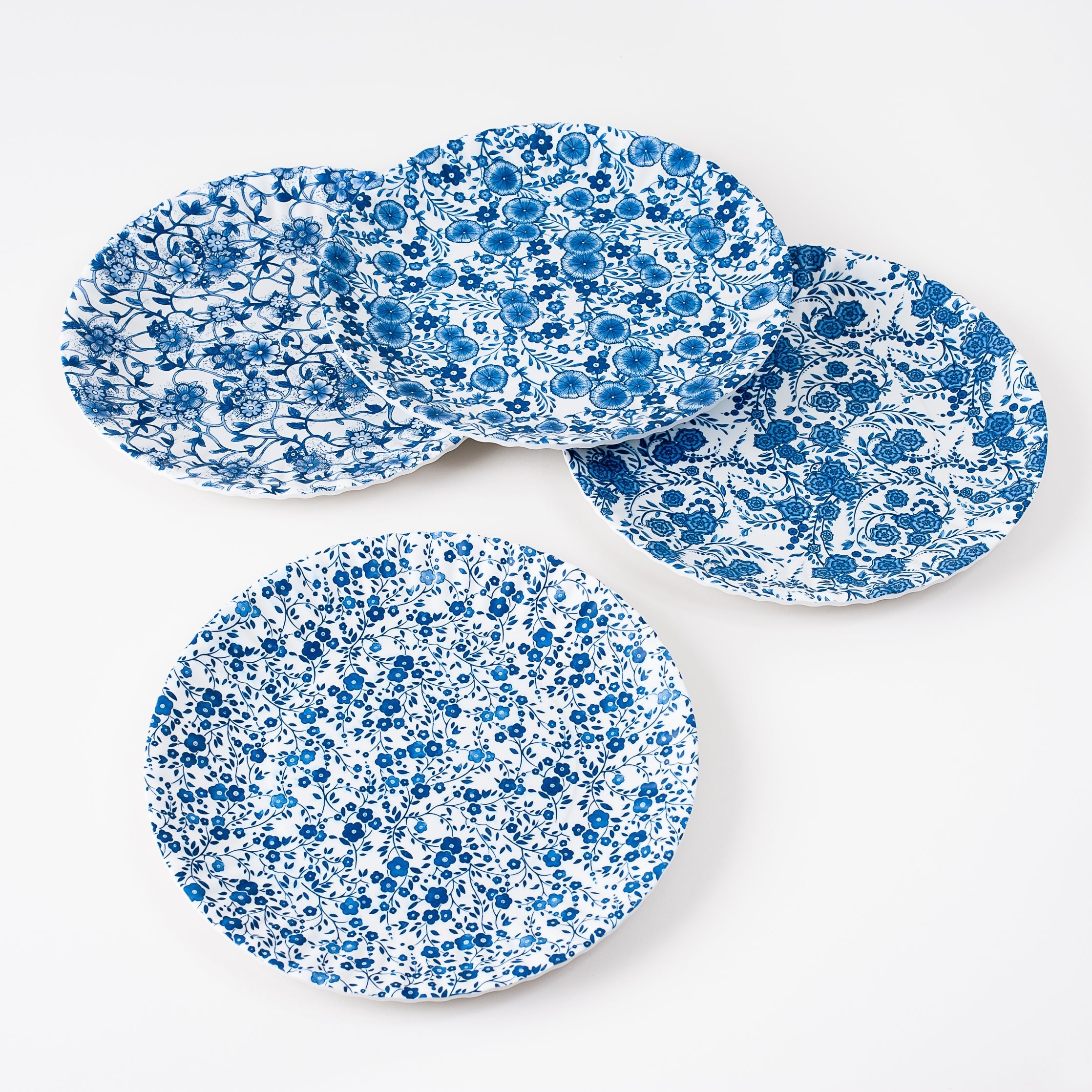 Blue and White Paper Plate (Set of 4)