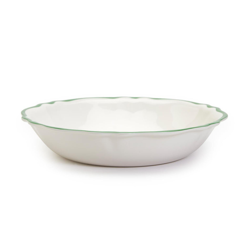 Garden Green Scalloped Serving Bowl