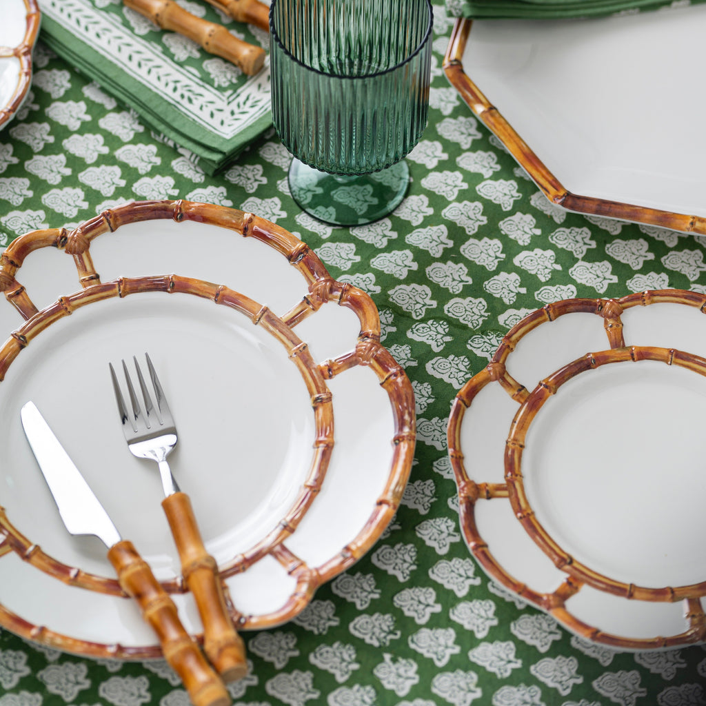 Bamboo Trim Dinner Plate (Set of 4)